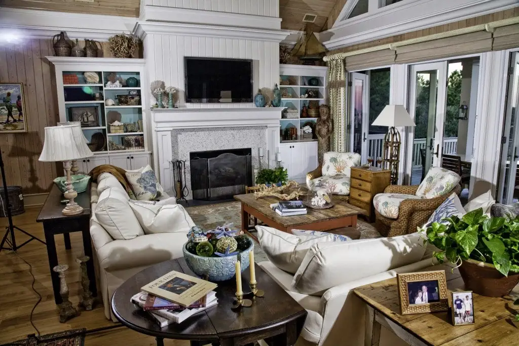 artfully arranged living room