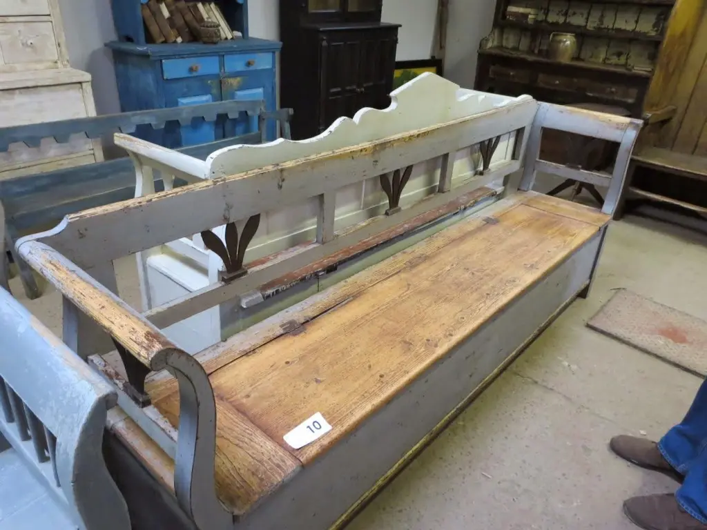 antique wooden bench