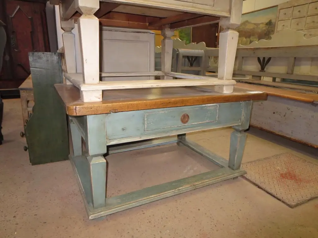 antique wooden side table or nightstand