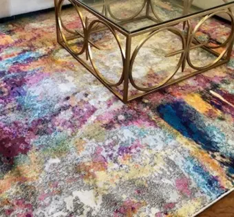 Vibrant Rug Accent In Living Room Interior Design