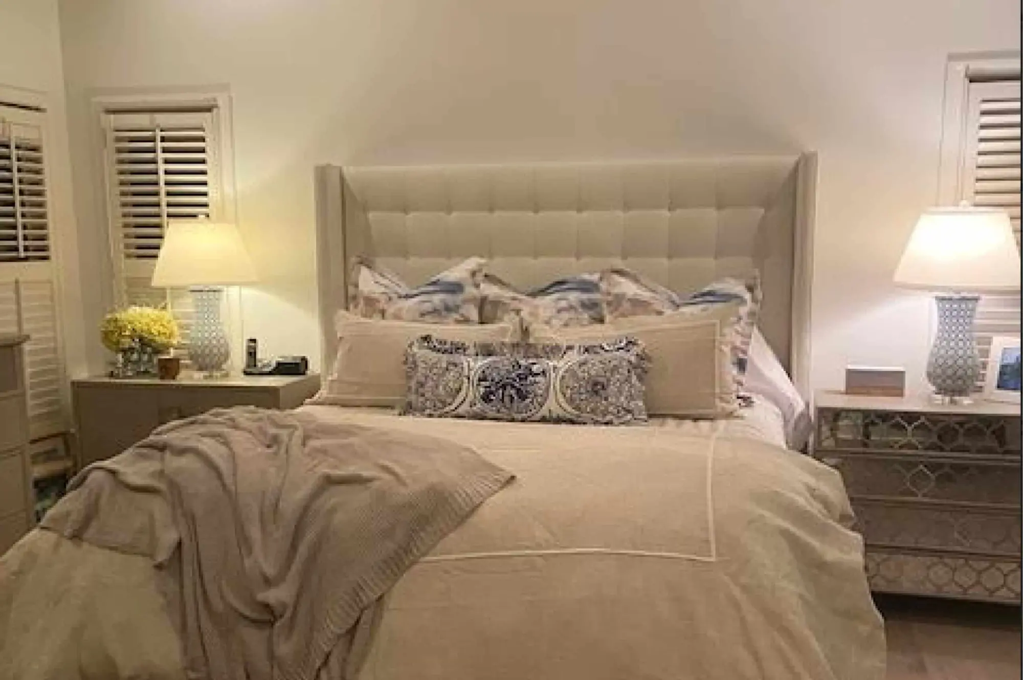 Master bedroom remodel with neutral colors