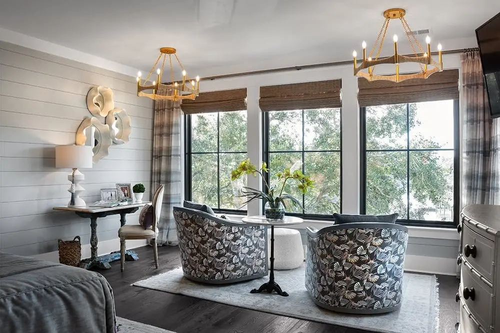 coastal bedroom sitting area design