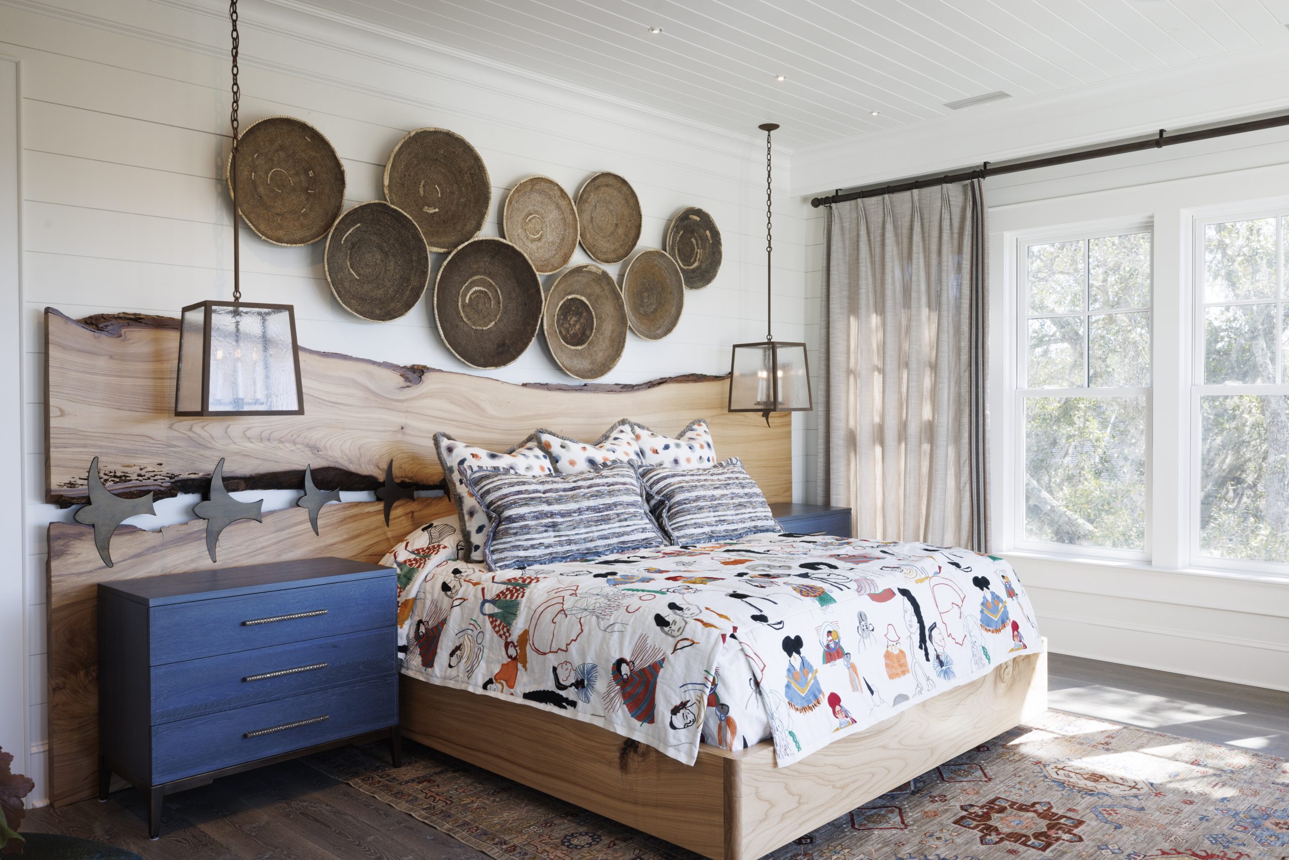 transitional coastal bedroom interior design from Georgetown interior designers